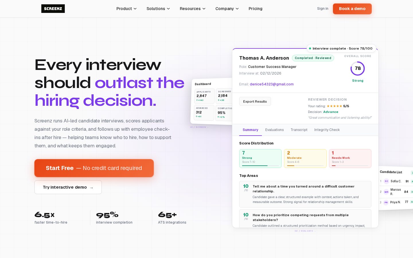 Screenz Homepage