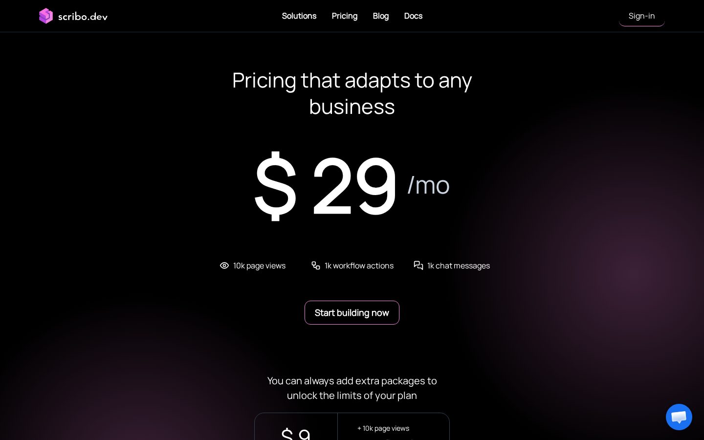Scribo Pricing
