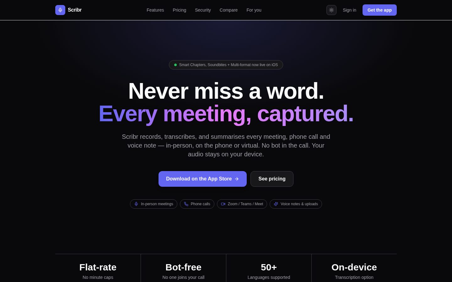 Scribr Ai Meeting Transcriber Homepage