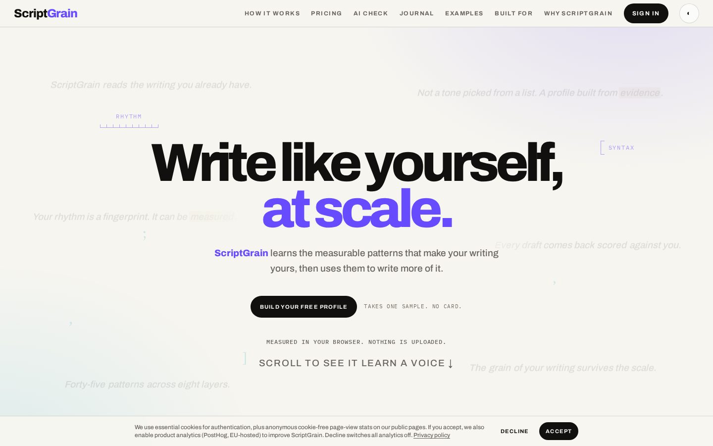 ScriptGrain Homepage