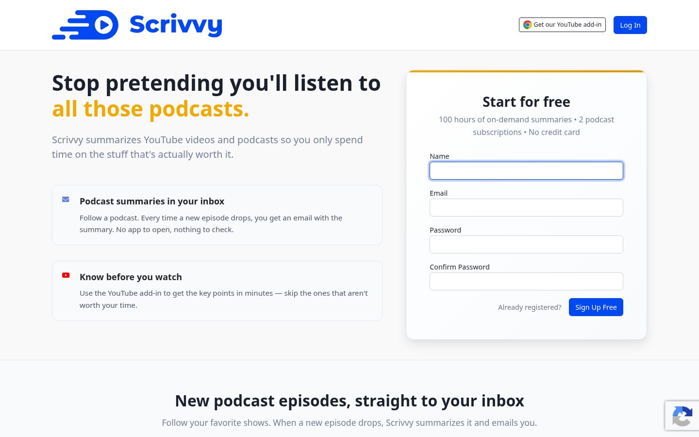 Scrivvy Homepage