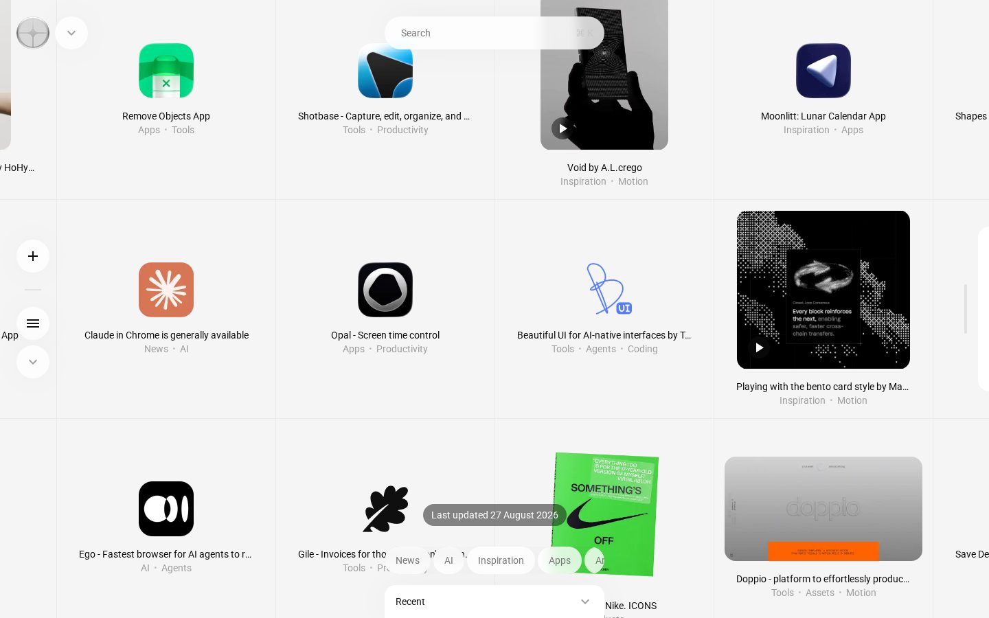 Scroll Gallery Homepage