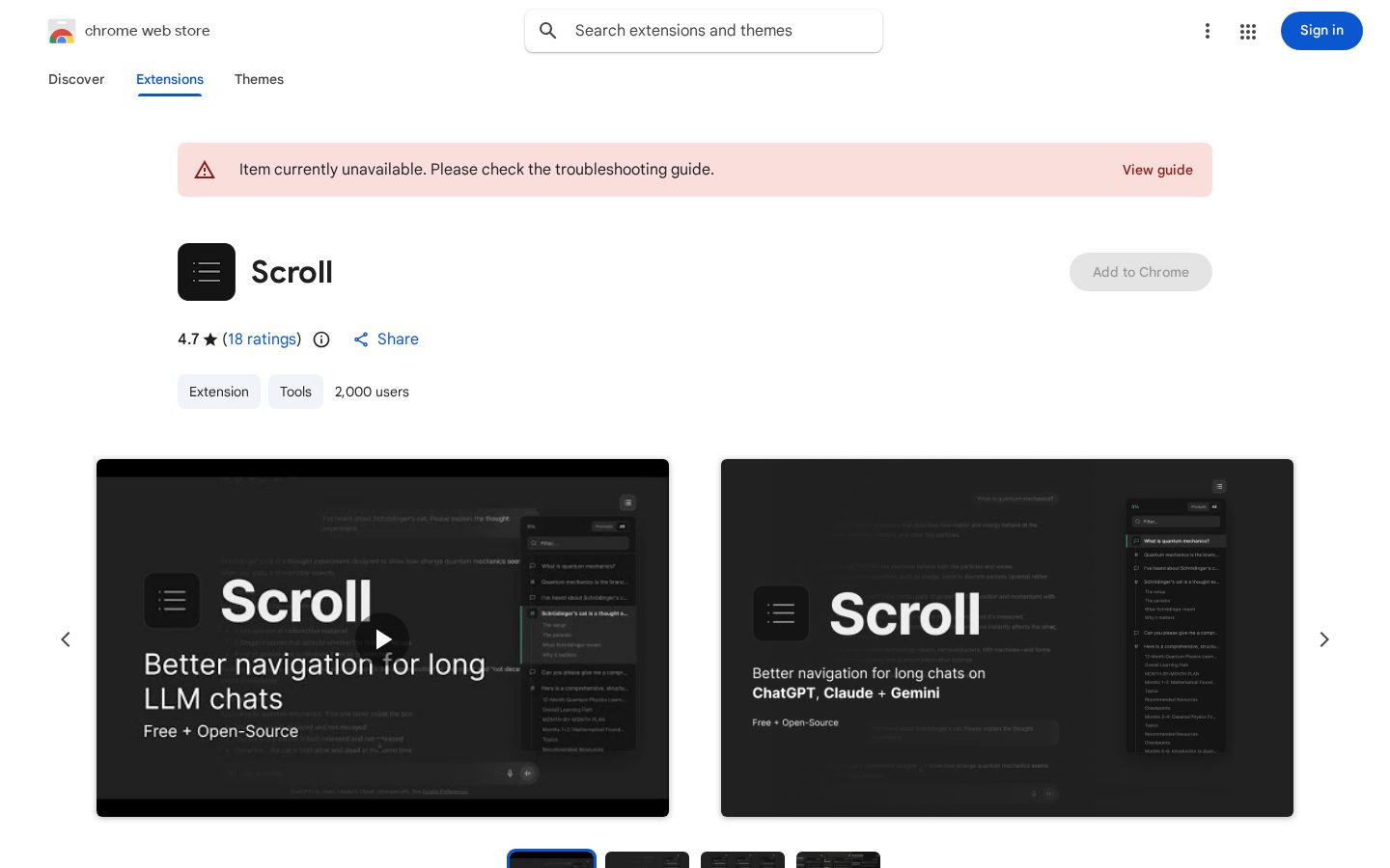 Scroll Homepage