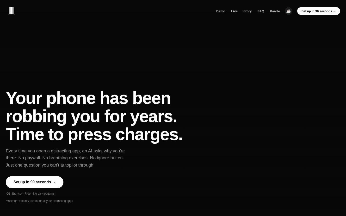 ScrollJail Homepage