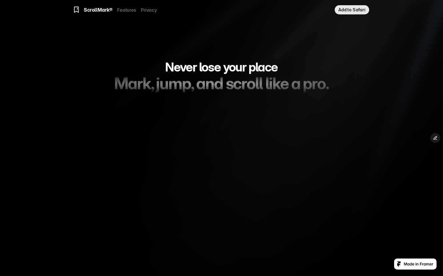 ScrollMark Homepage