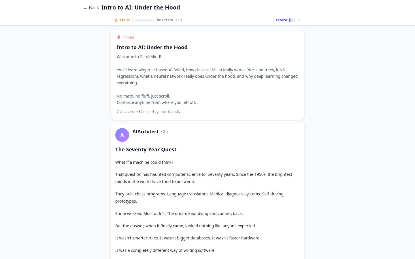 ScrollMind.ai Homepage