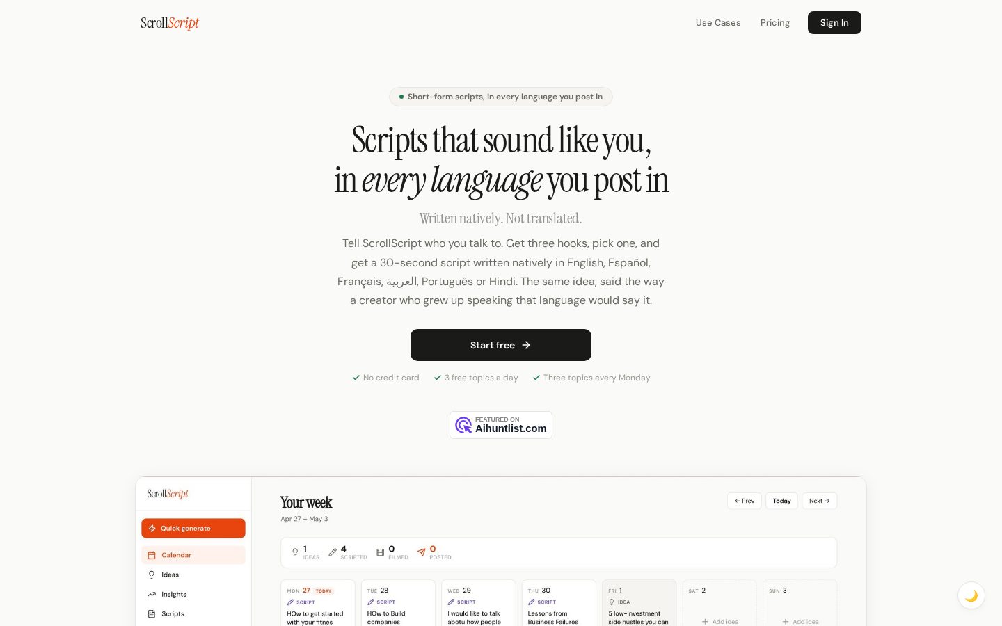 ScrollScript Homepage