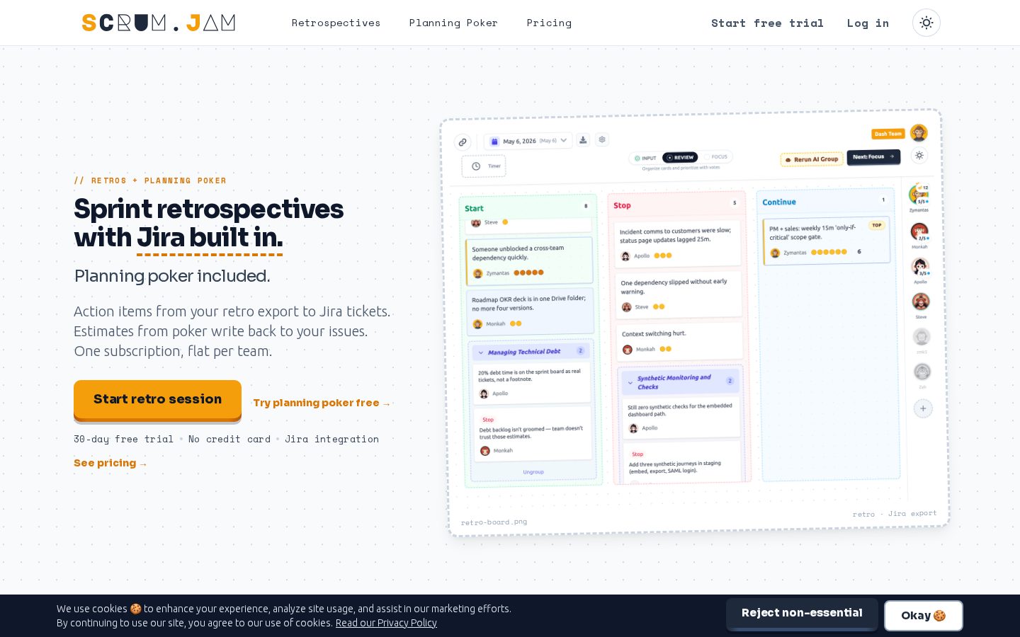Scrum Jam Homepage