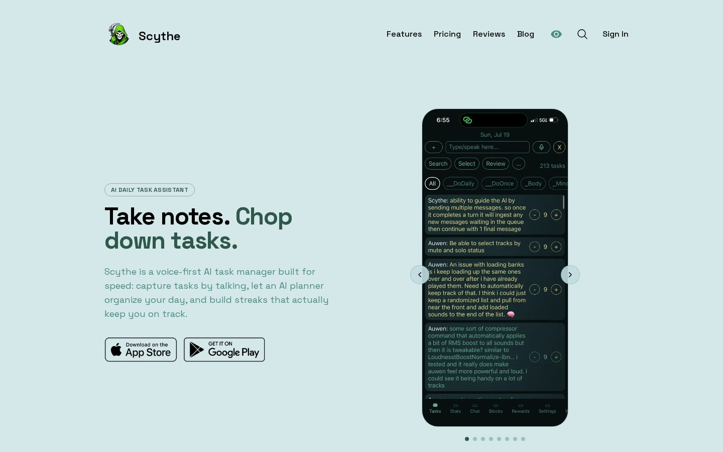 Scythe Homepage