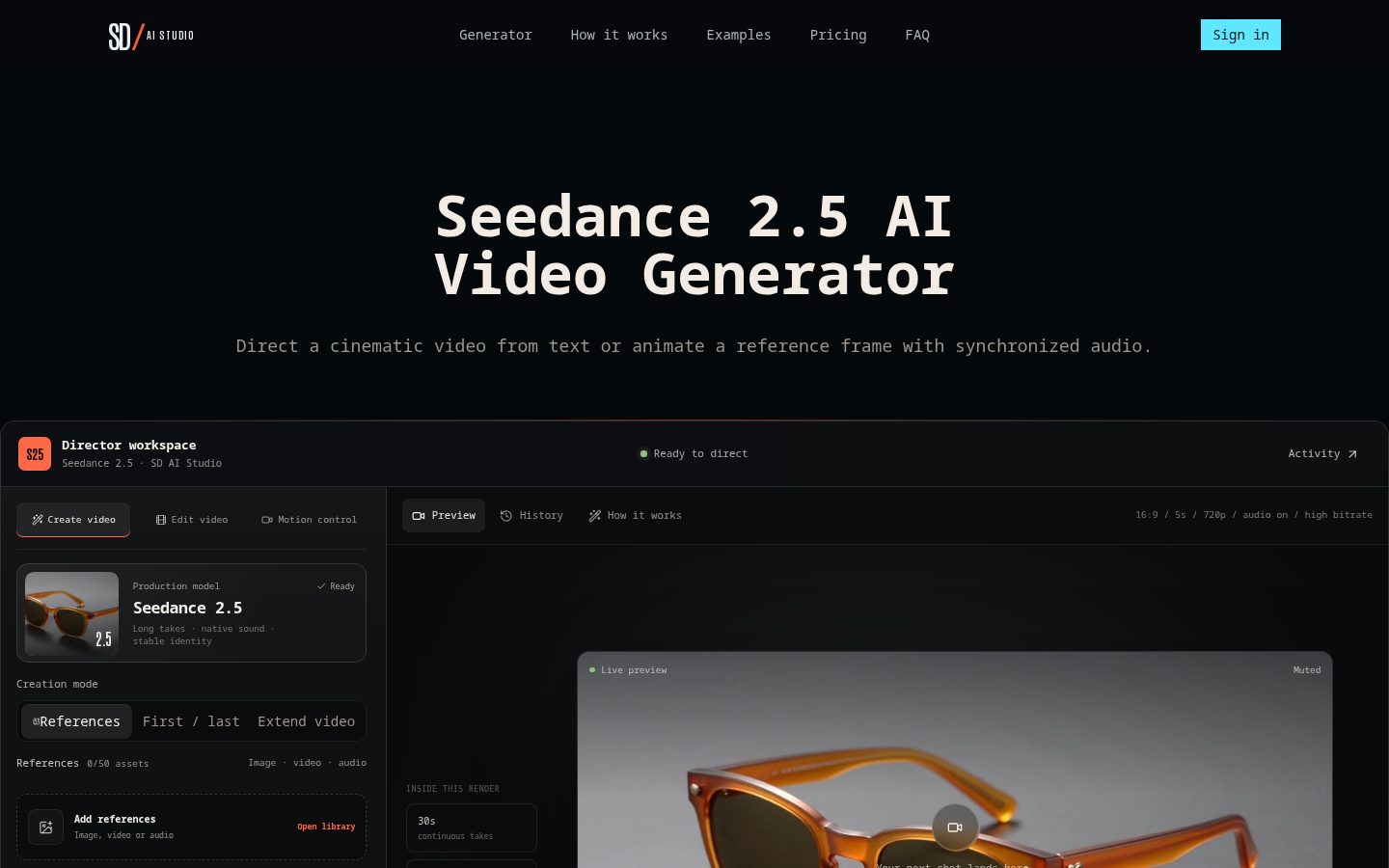SD AI Studio Homepage