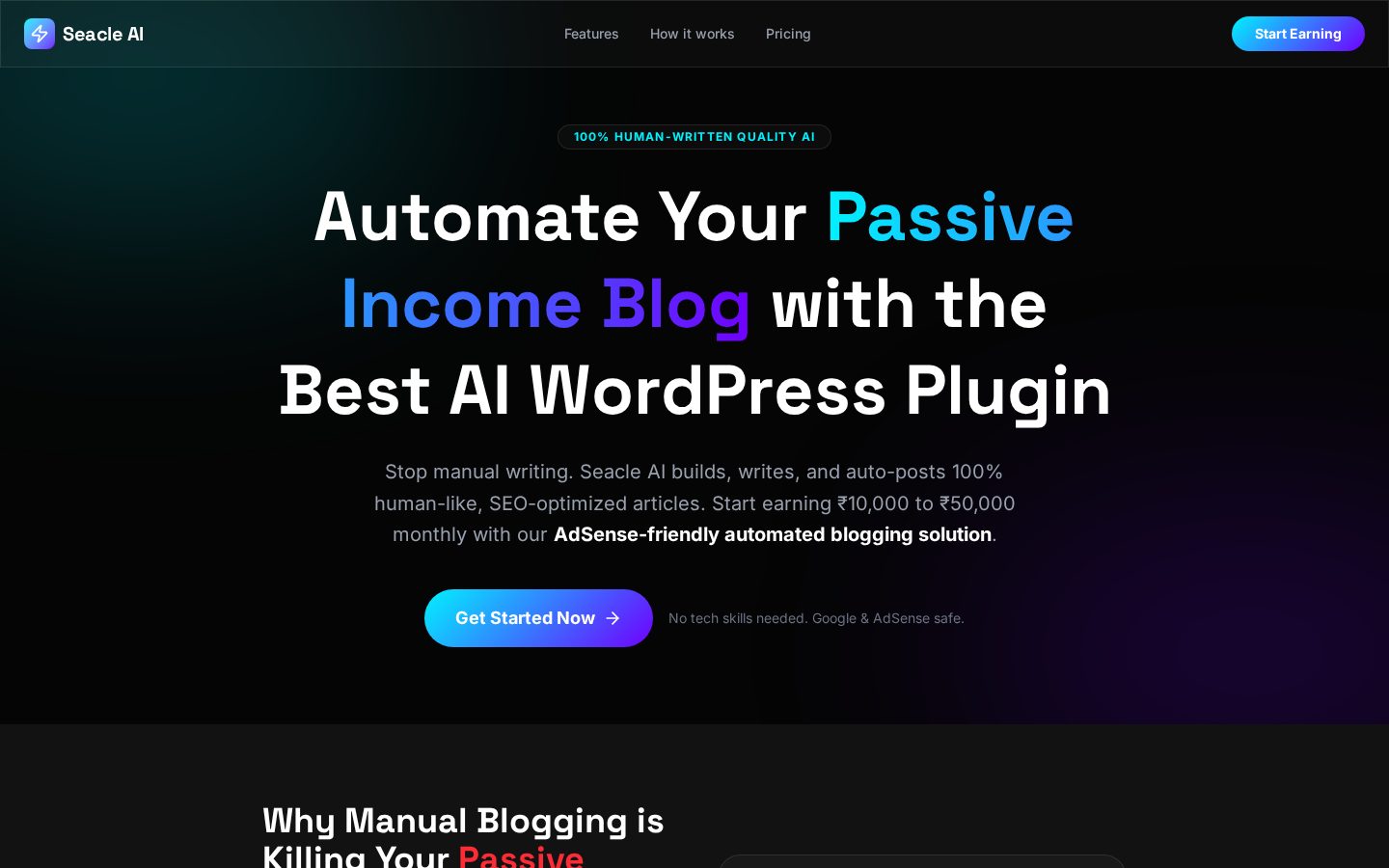 Seacle Ai Homepage