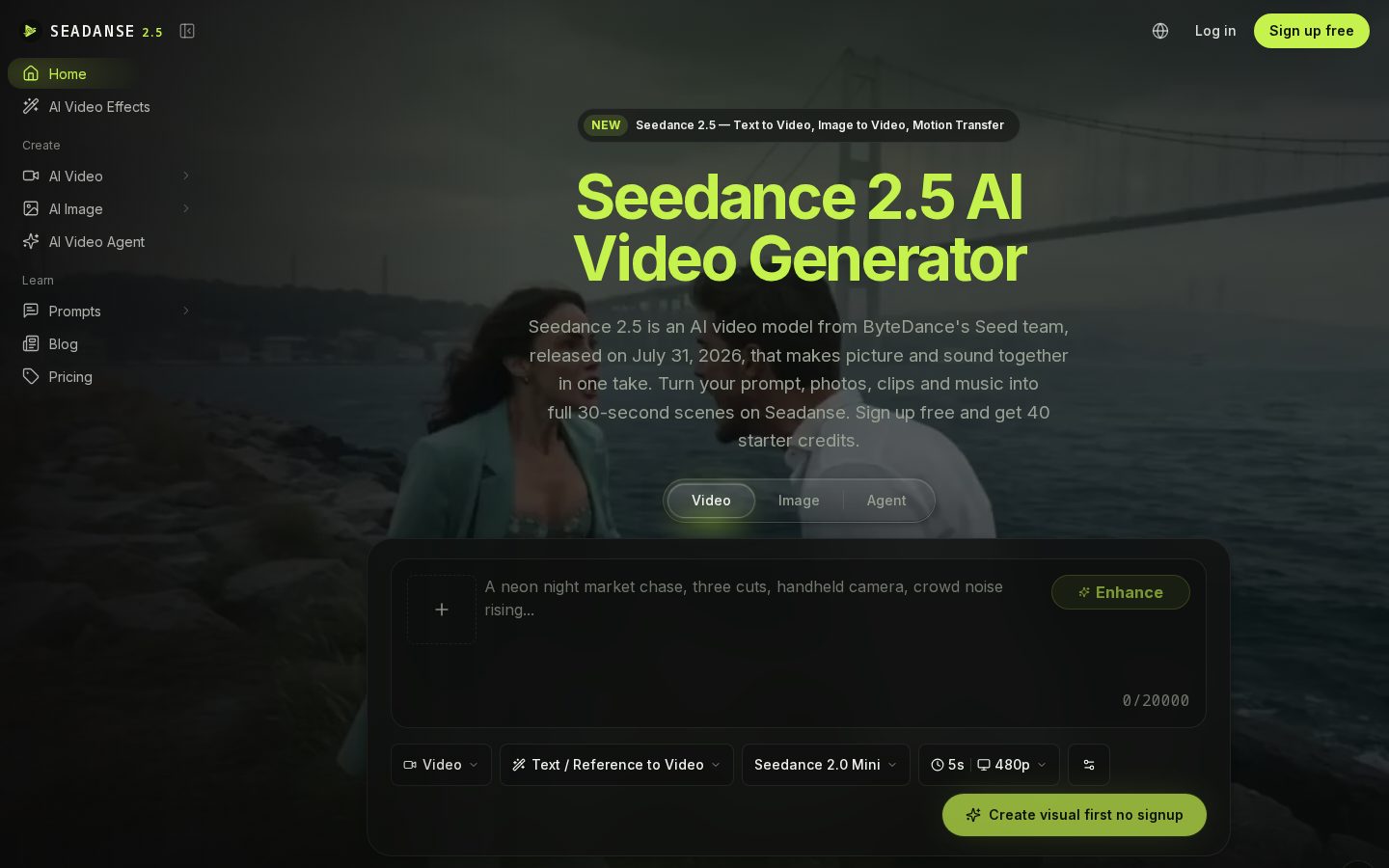 Seadanse Homepage