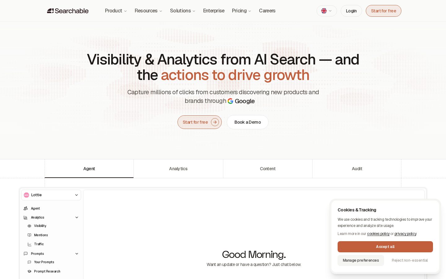 Searchable Homepage