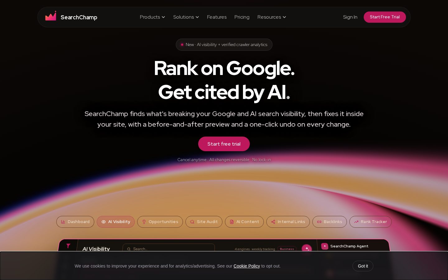SearchChamp Homepage