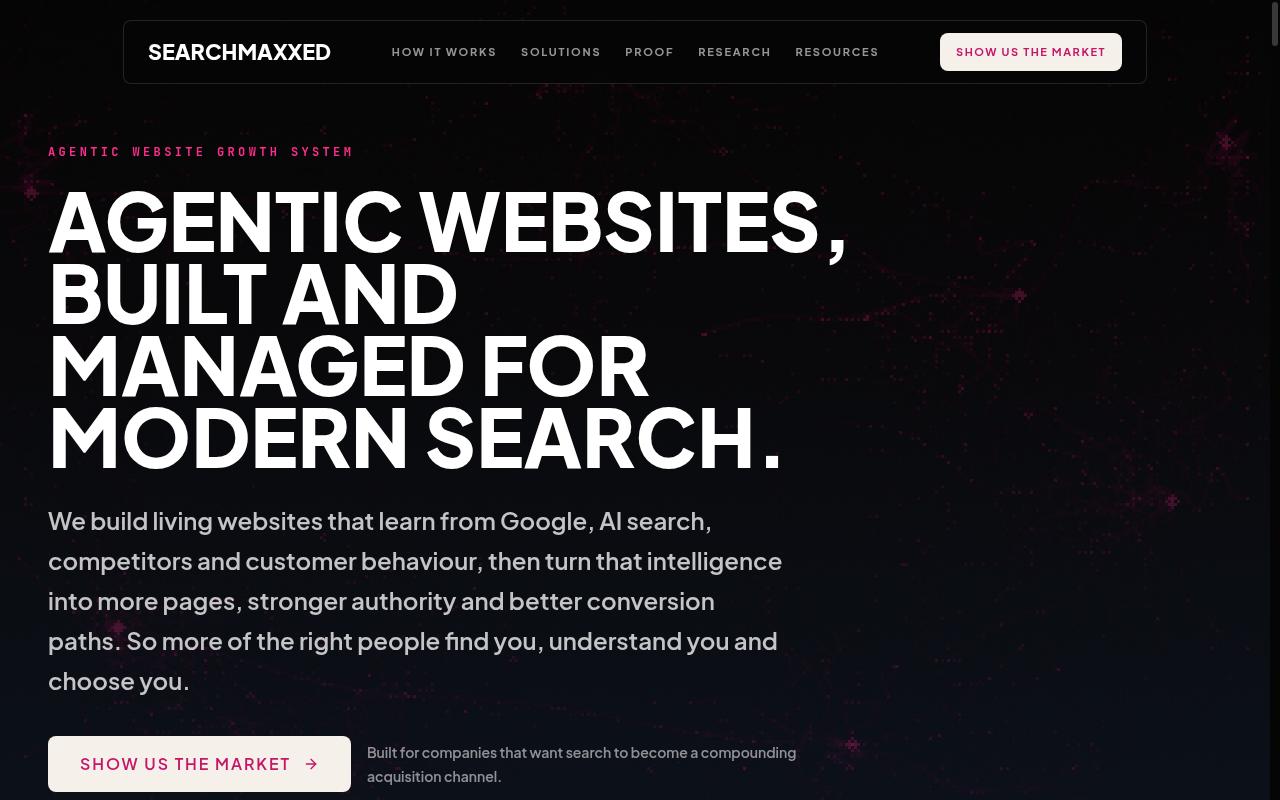 Searchmaxxed Homepage