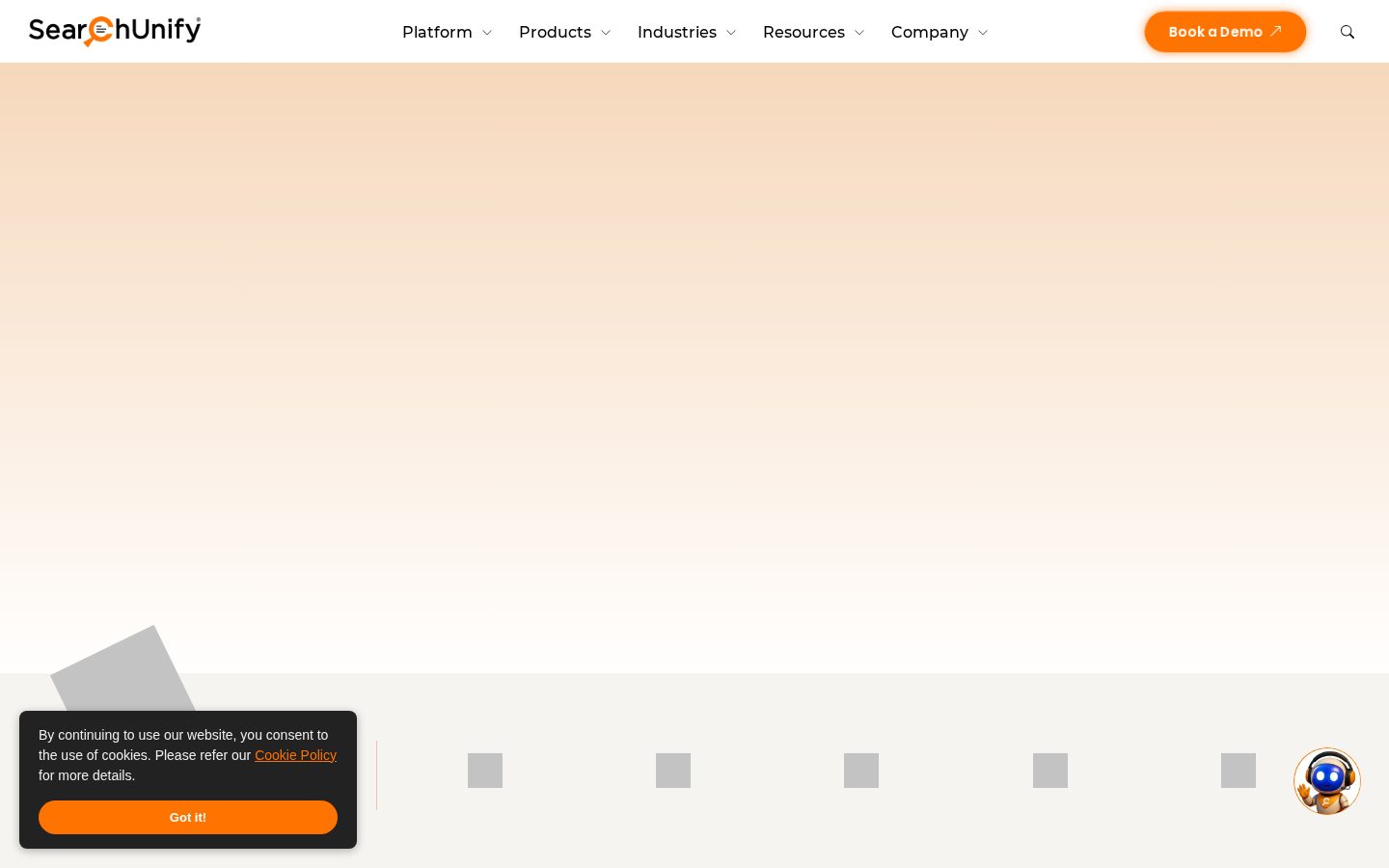 SearchUnify Homepage