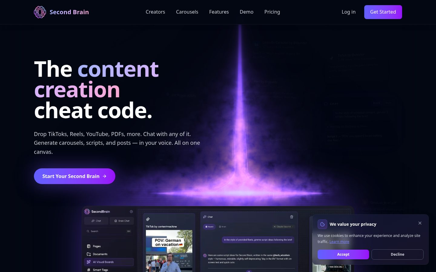 Second Brain Homepage