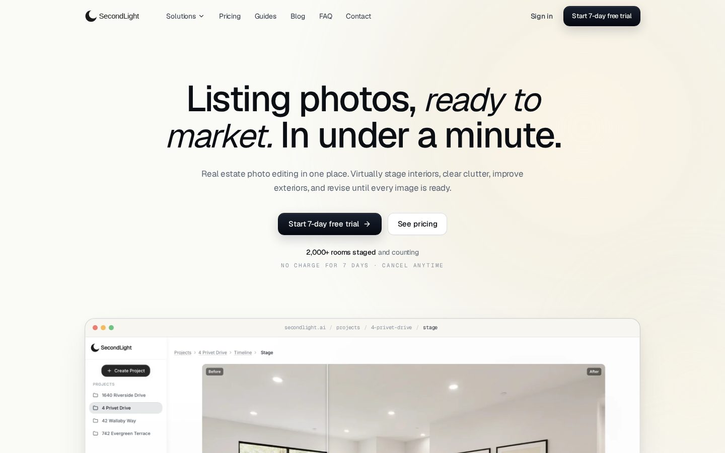 SecondLight Homepage