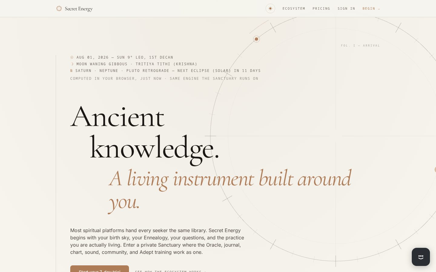 Secret Energy Homepage