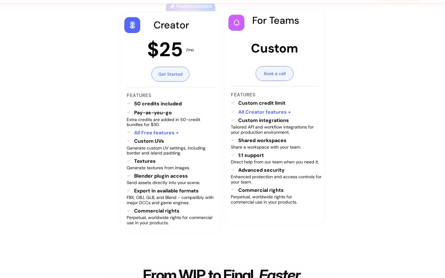 Secret Sauce 3D Pricing