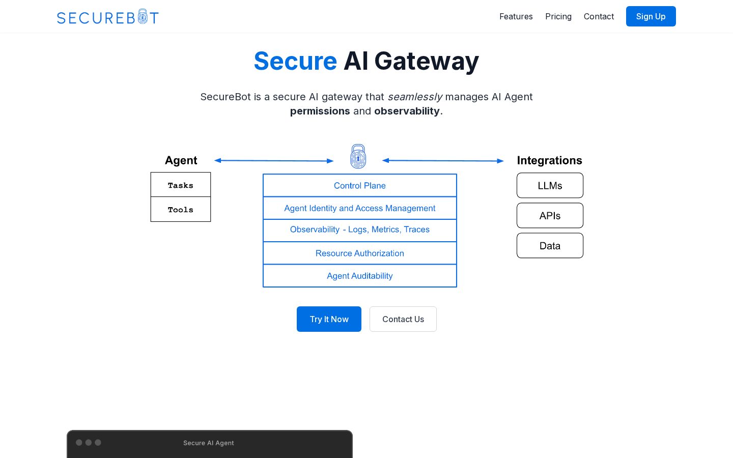 SecureBot Homepage