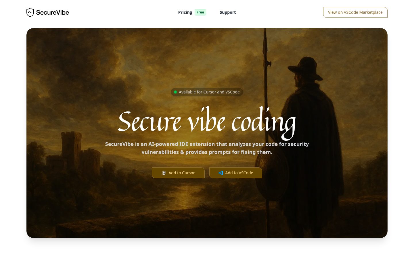 SecureVibe Homepage