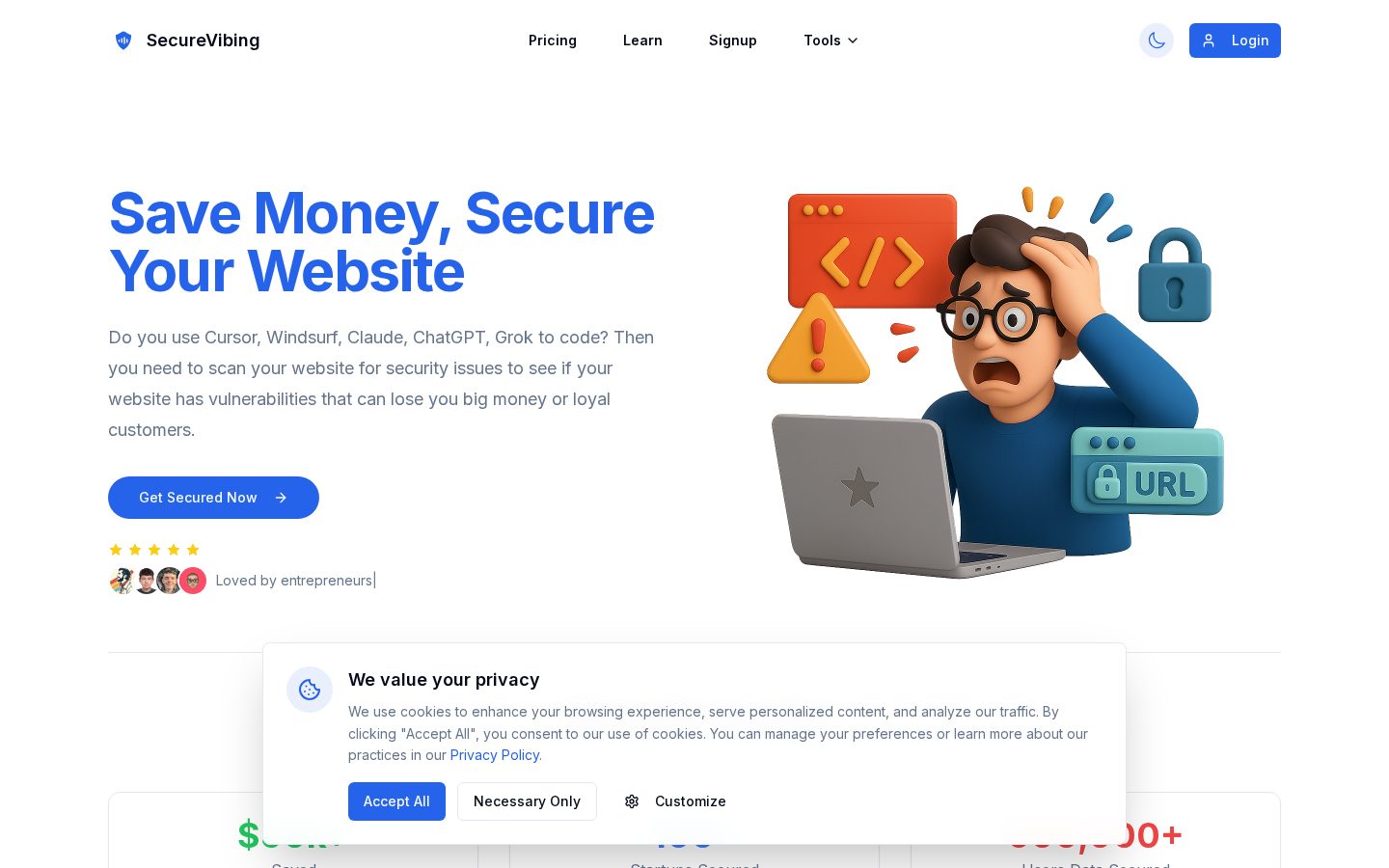 SecureVibing Homepage