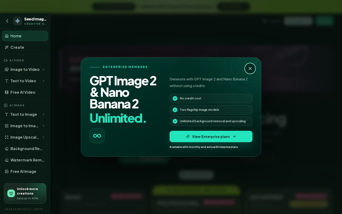 Seed Imagine Pricing