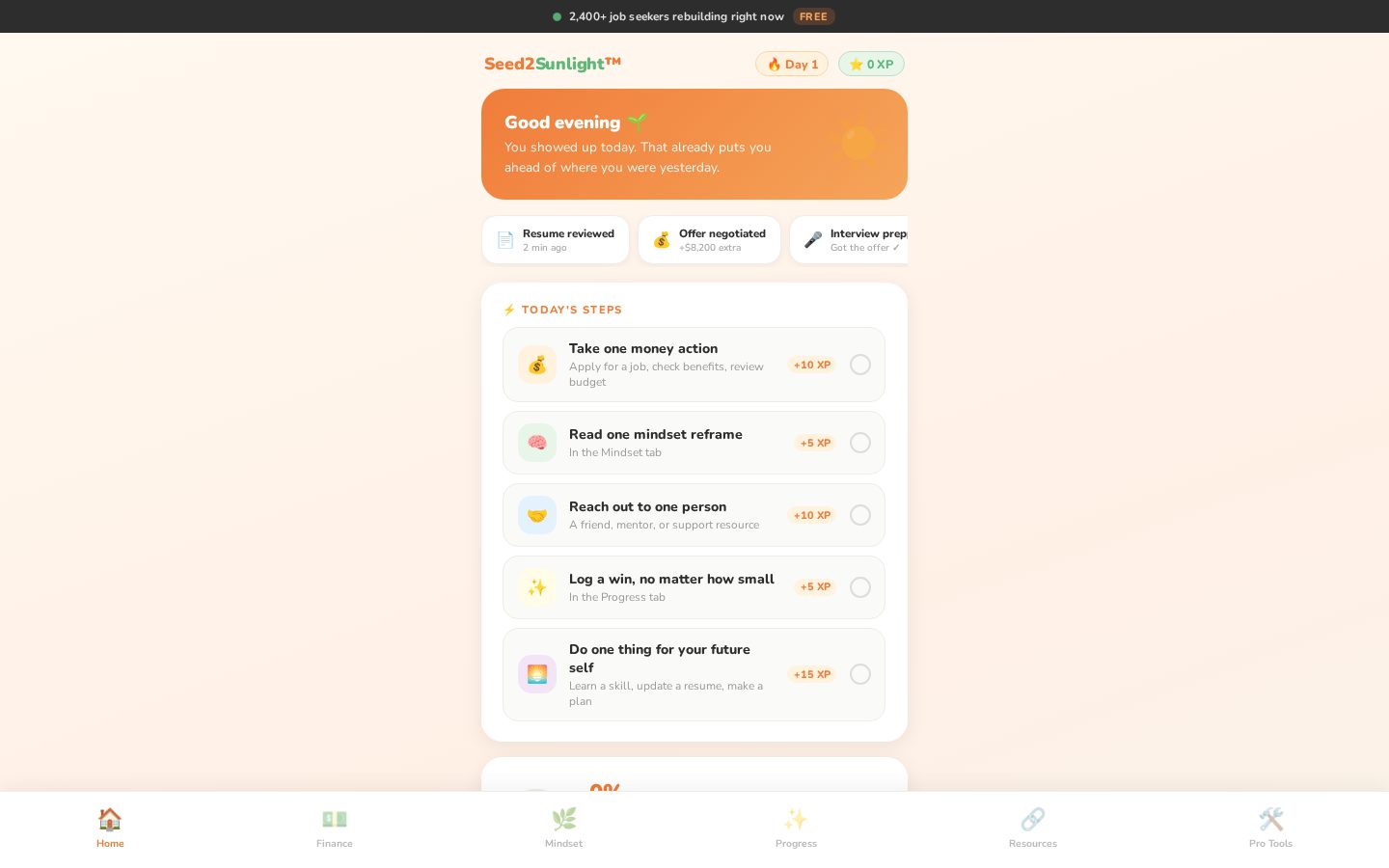 Seed2Sunlight Homepage