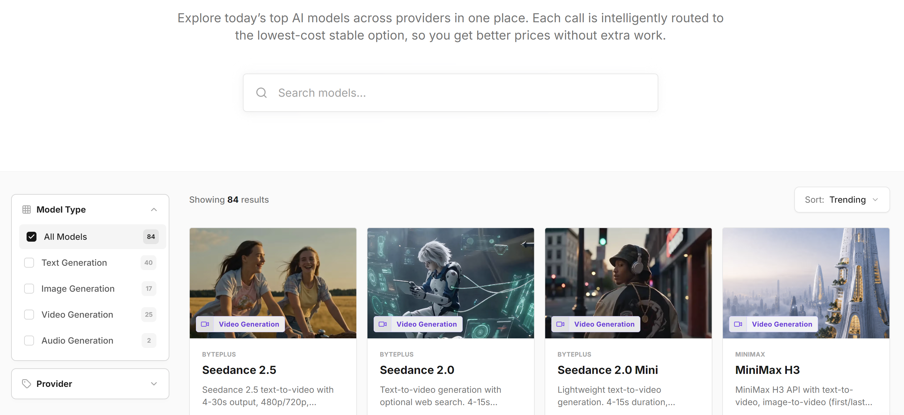 Homepage screenshot