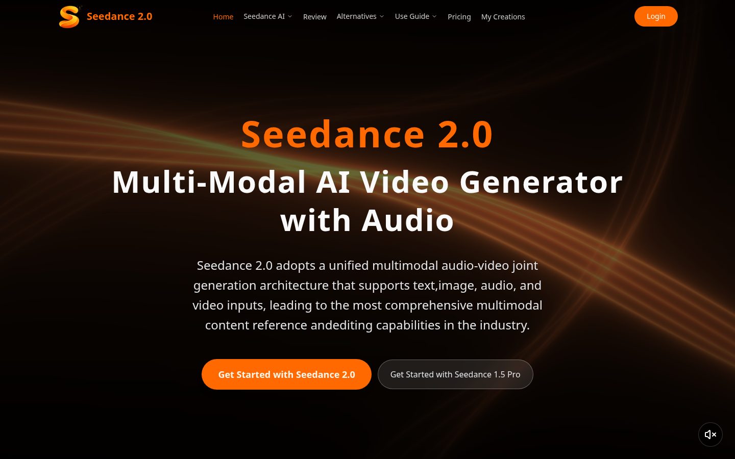 Seedance 2.0 Pro Homepage