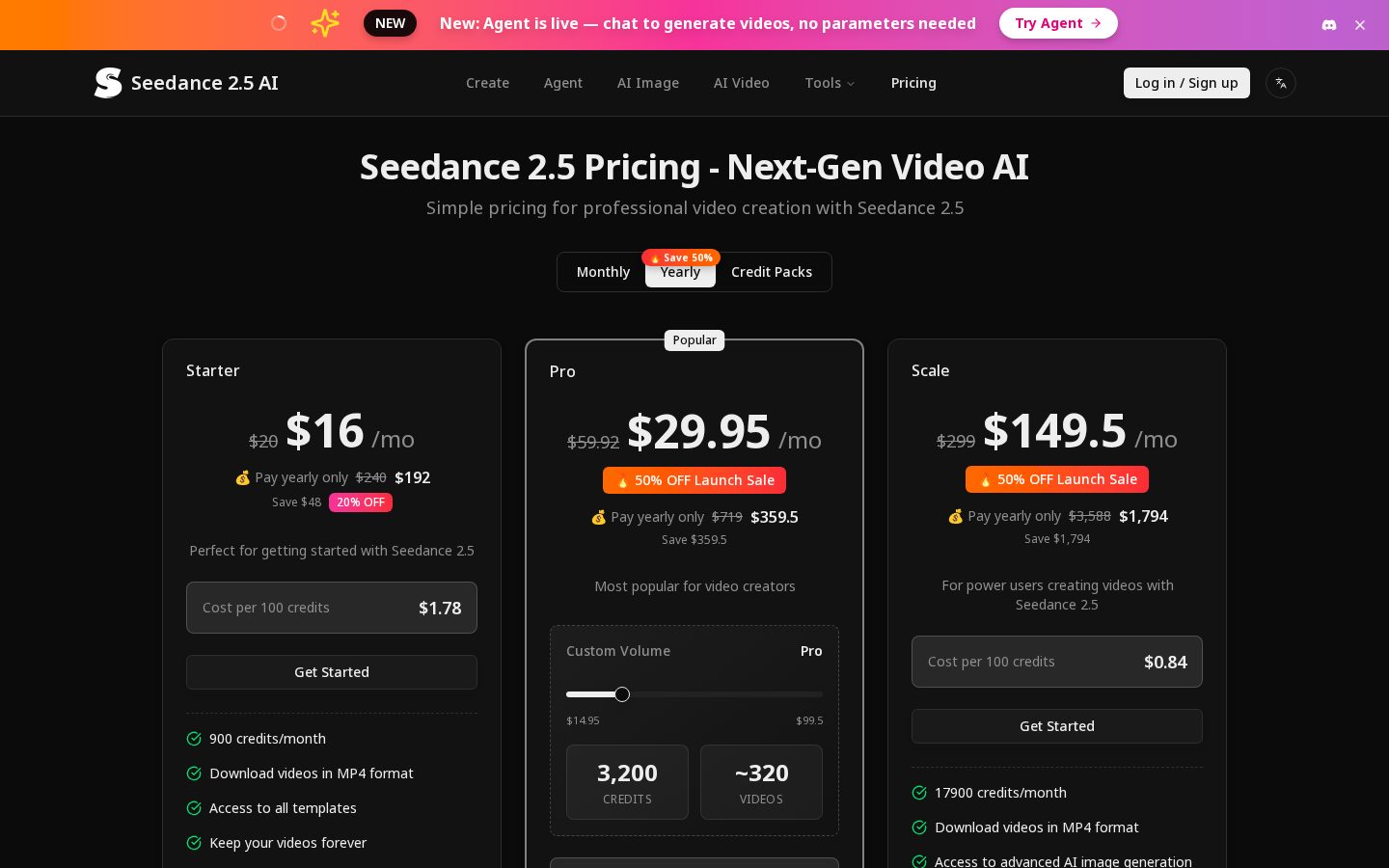 Seedance 2.5 Video AI Pricing
