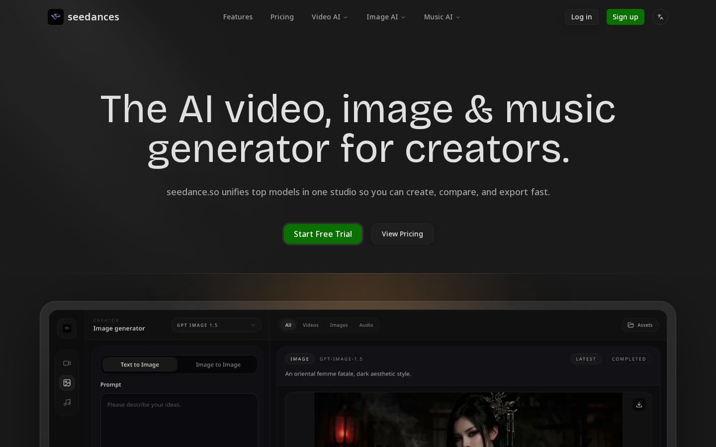 seedances Homepage
