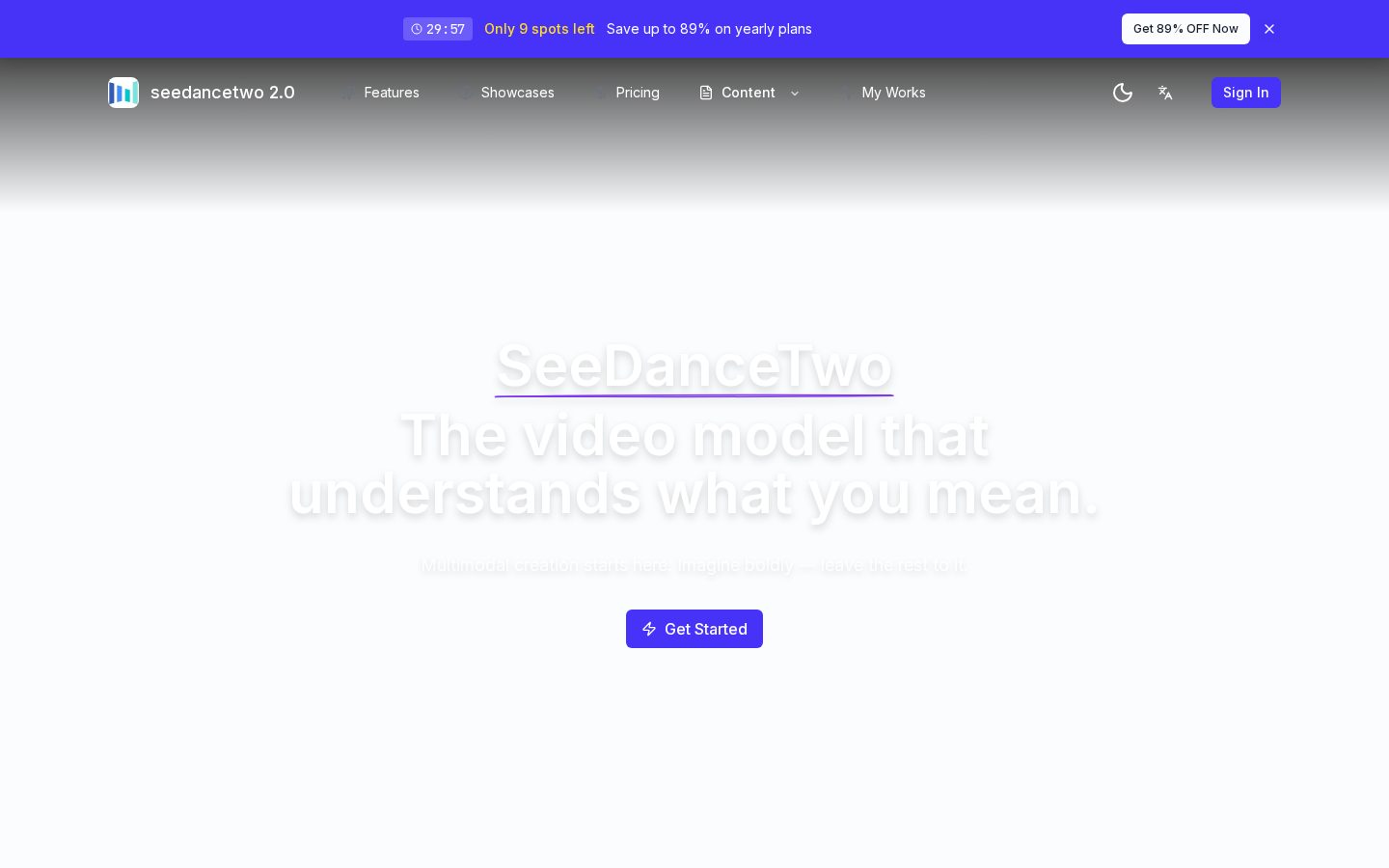 seedancetwo2.0 Homepage