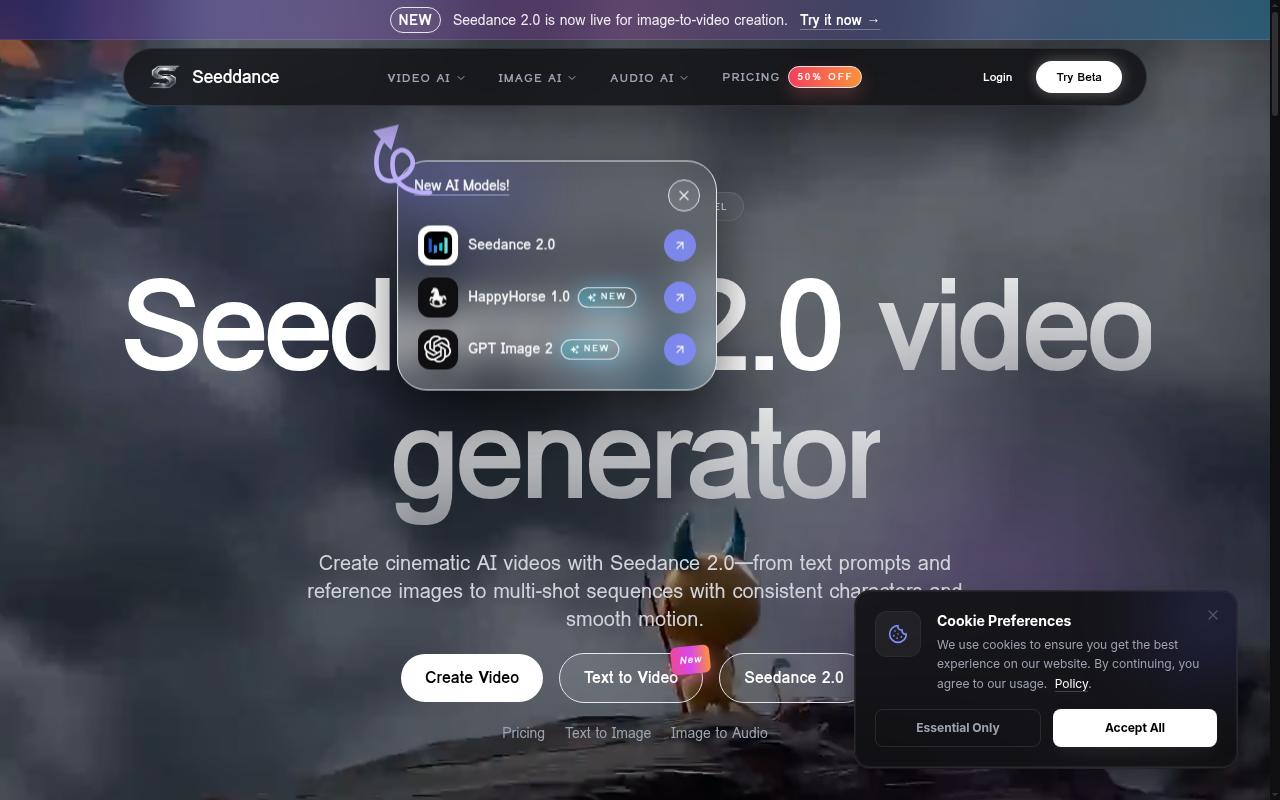 Seeddance Homepage