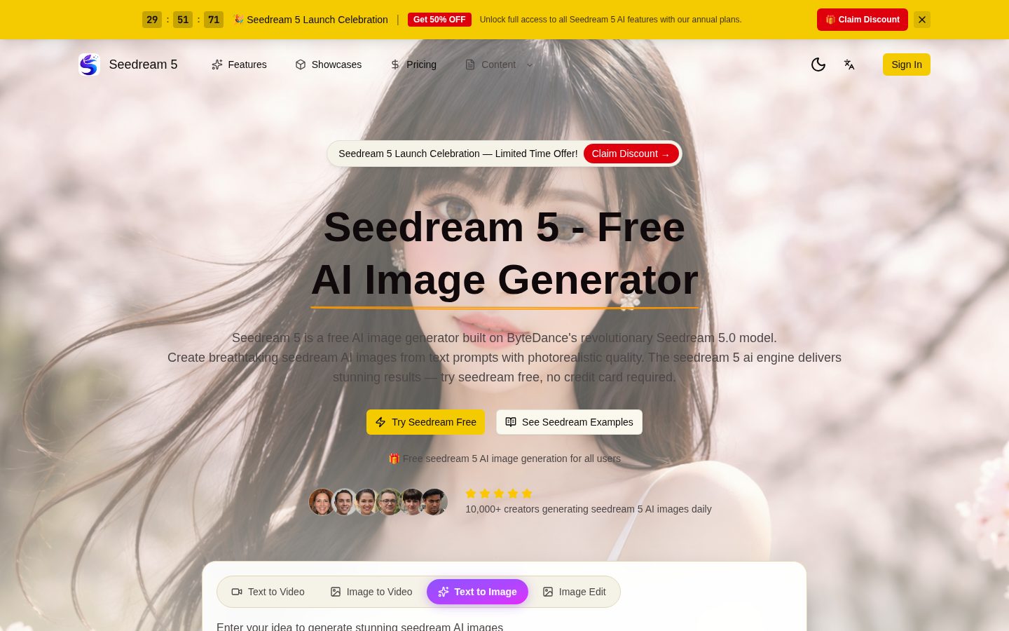 Seedream 5 Homepage