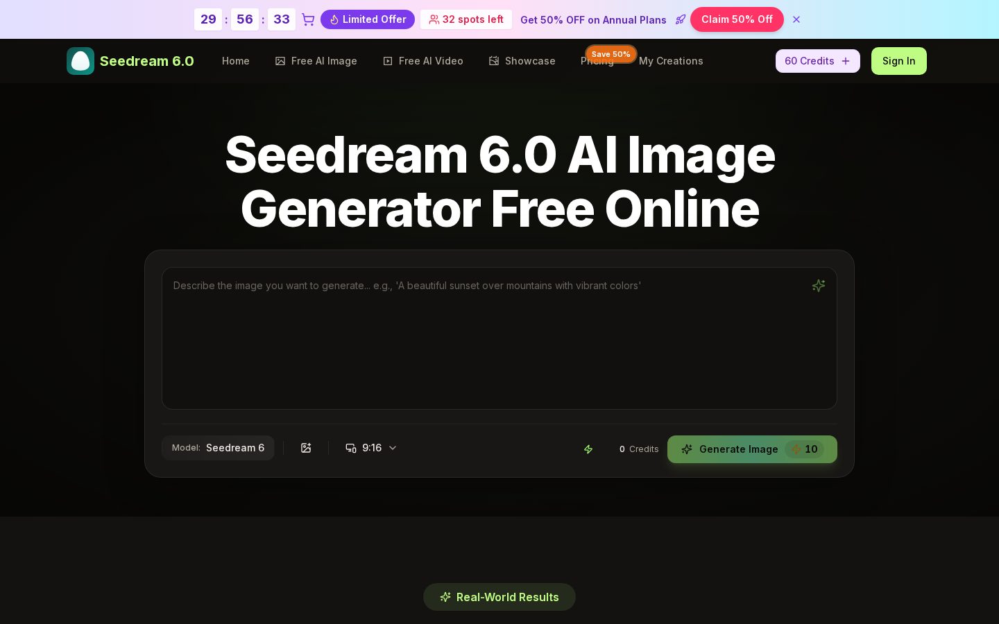 seedream 6 Homepage
