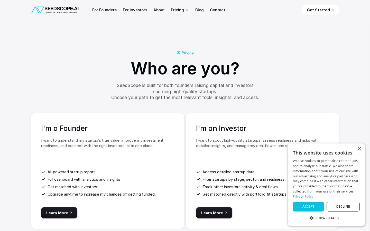 SeedScope AI Pricing
