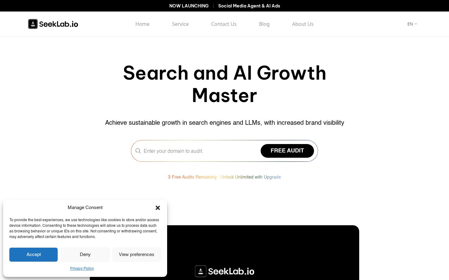 SeekLab Homepage
