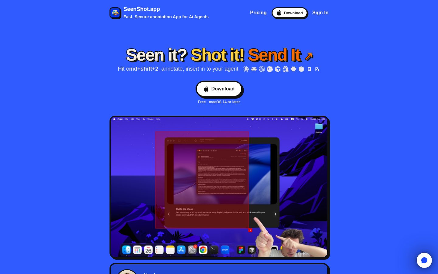 SeenShot Homepage