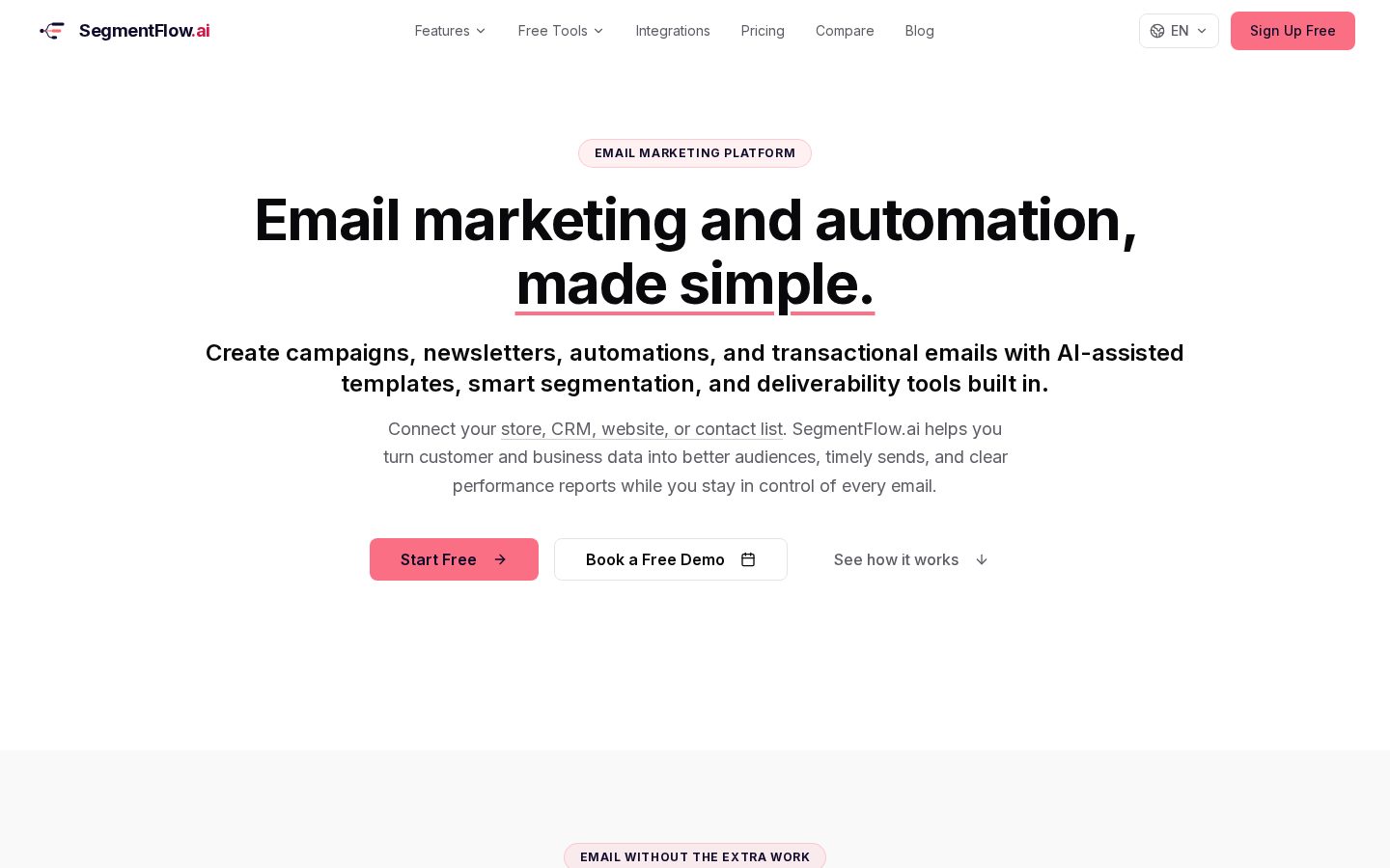 SegmentFlow.ai Homepage
