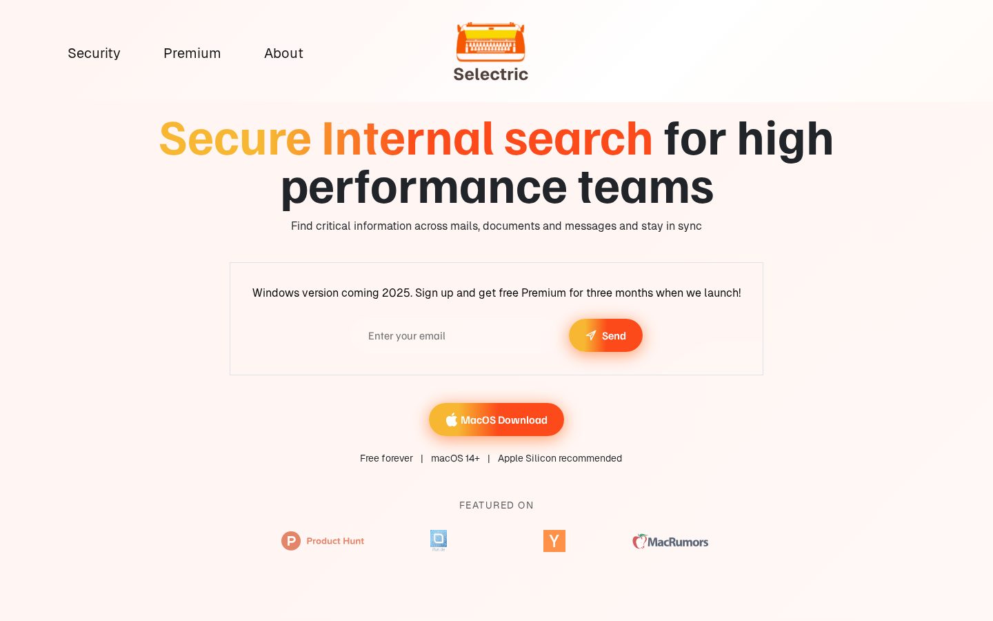 Selectric Homepage
