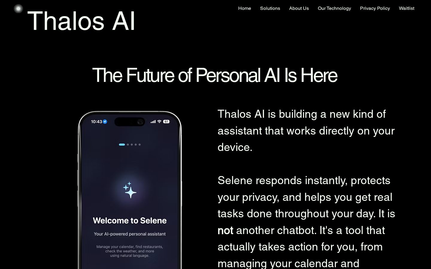 Selene Homepage
