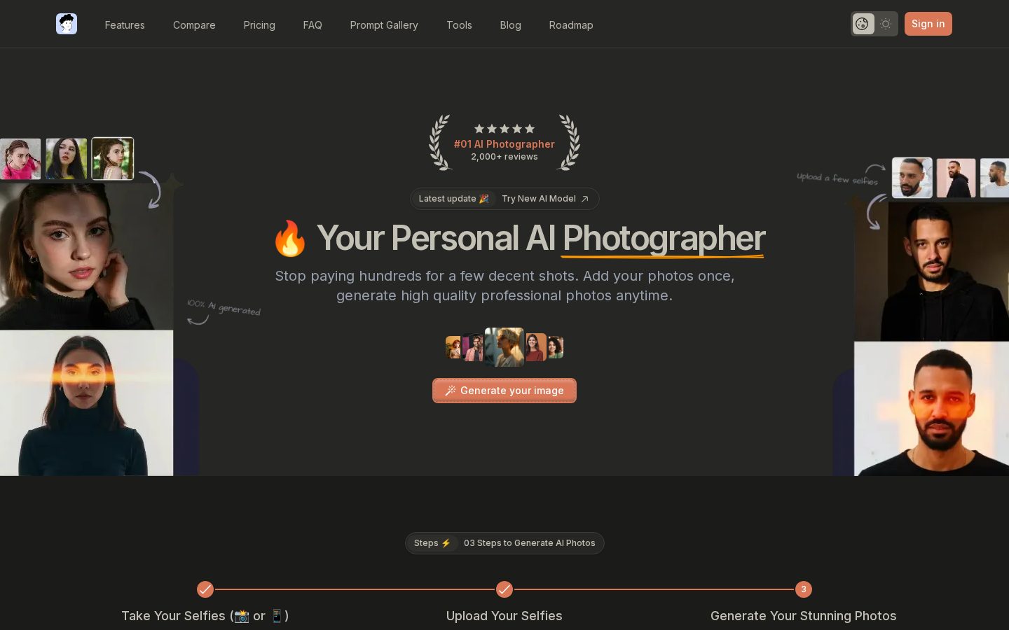 SelfieClone Homepage