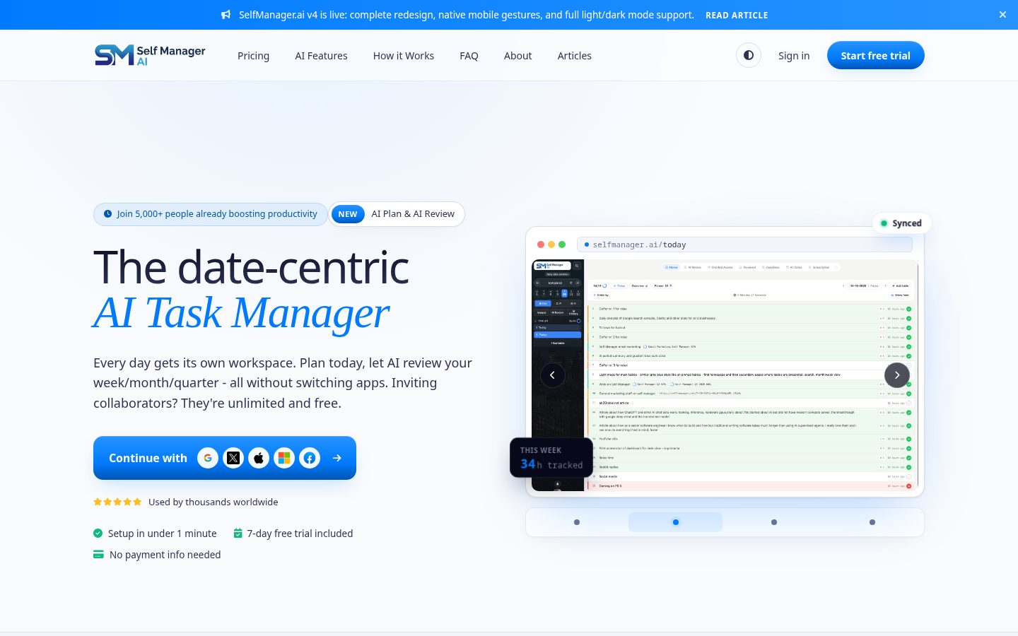 SelfManager.ai Homepage