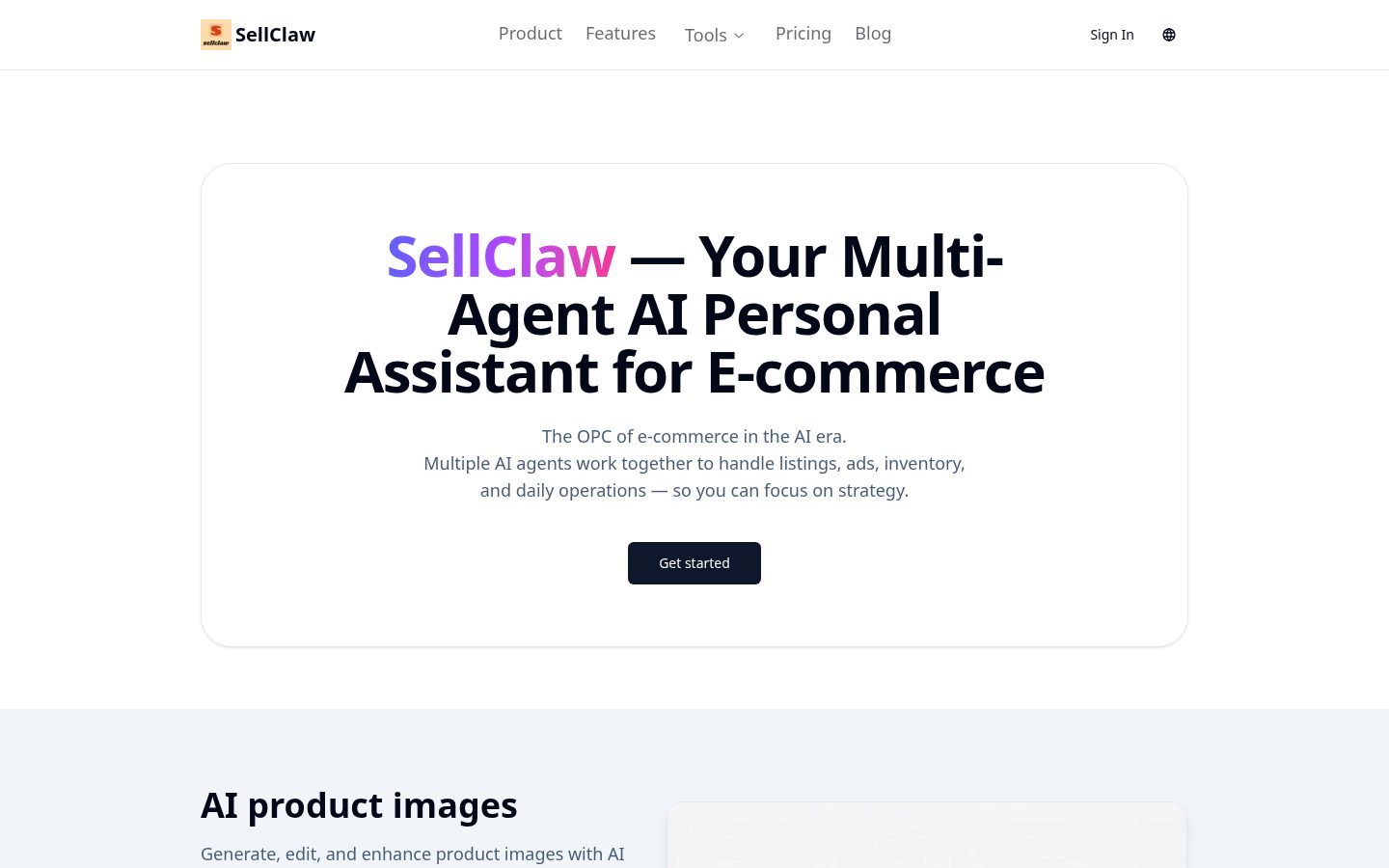 Sellclaw Homepage