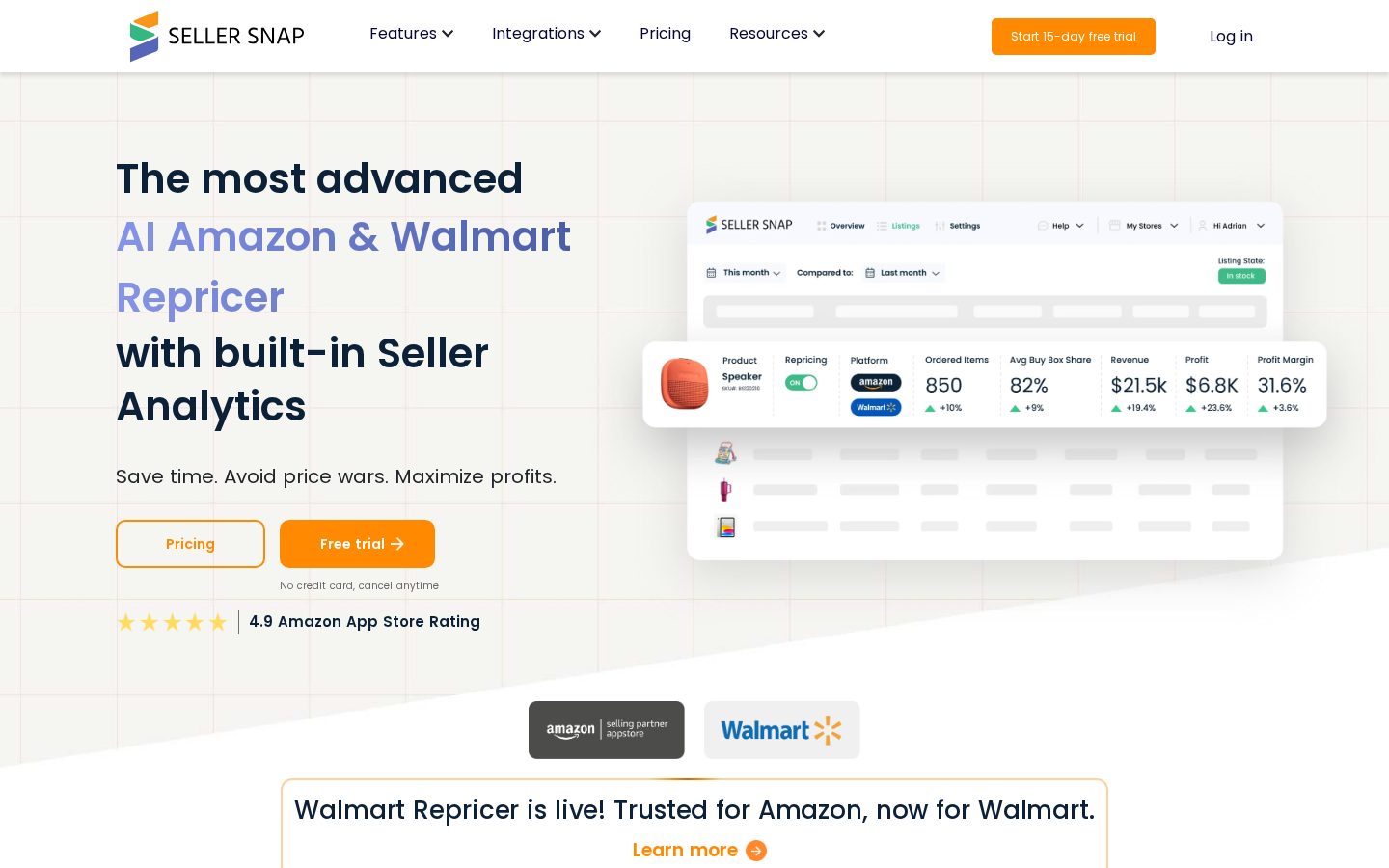 Seller Snap Homepage