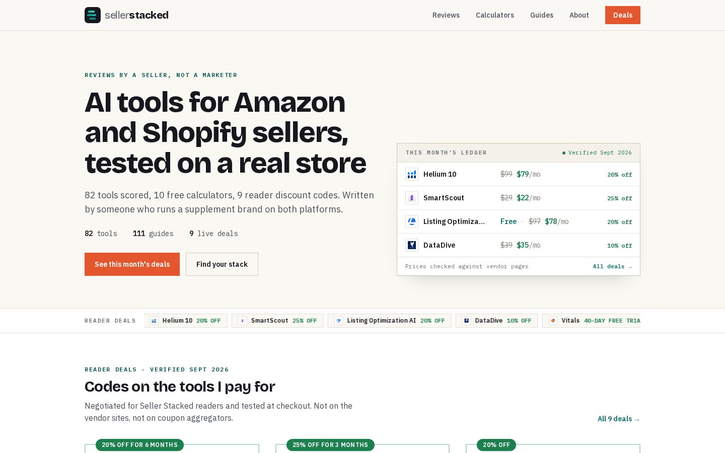 Seller Stacked Homepage