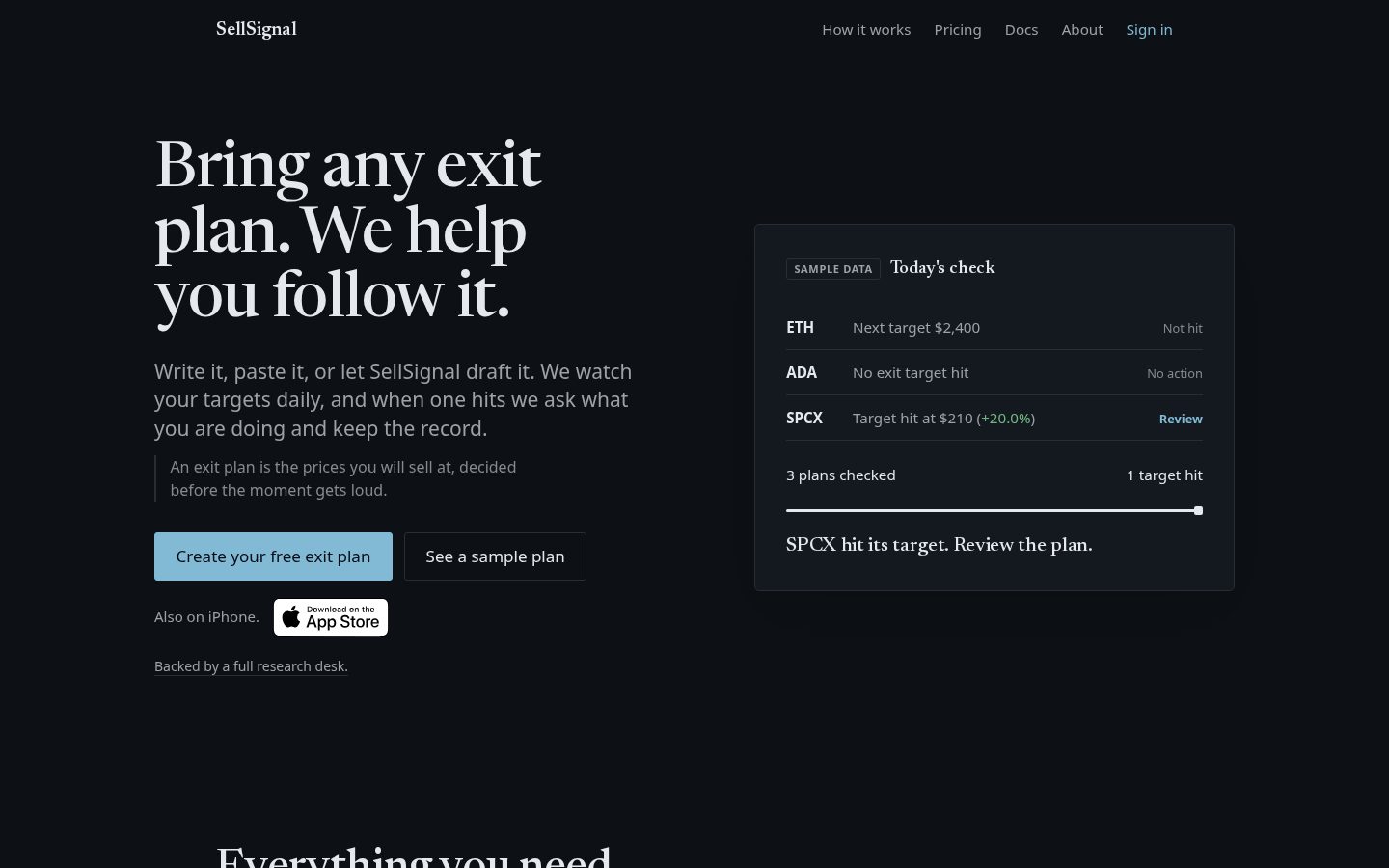 SellSignal Homepage