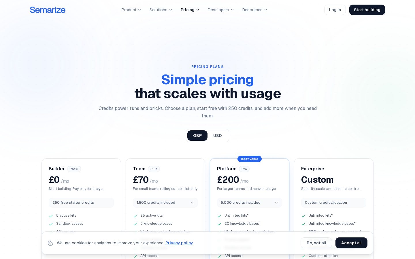 Semarize Pricing